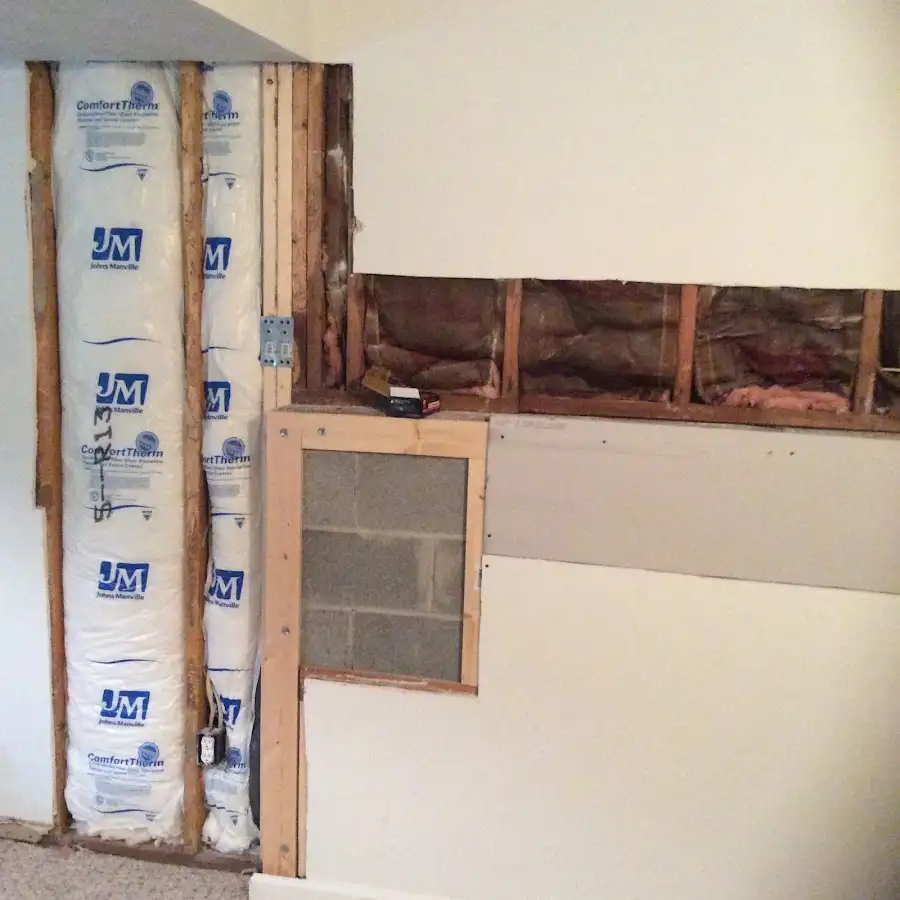 Wall insulation replacement during Odor Removal & Deodorization in Bath